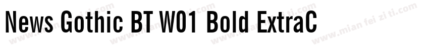 News Gothic BT W01 Bold ExtraCn字体转换